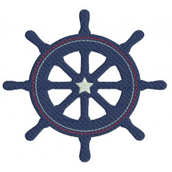 Stickdatei Hello Sailor Steuerrad